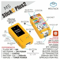 M5StickC PLUS2 ESP32 Mini IoT Geliştirme Kiti
