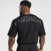 Gymshark Power Siyah Oversize T-Shirt